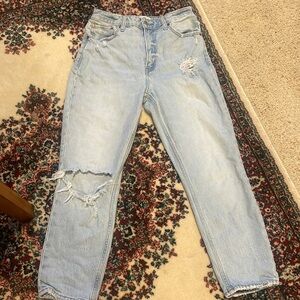 Abercrombie Curve Love High Rise Mom Jeans